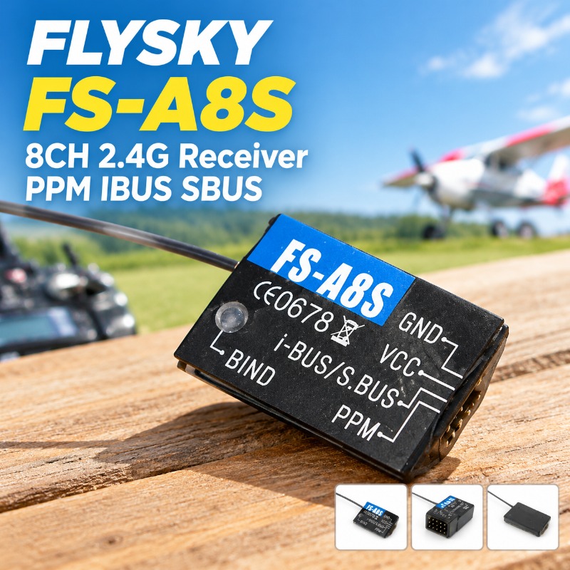 FS-A8S 2.4G 8-kanałowy miniatu – Drone Racing Receiver recenzja i cena